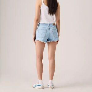 Levi’s Premium Big E 501 Original Fit High Rise Women’s Blue Jeans Shorts 25